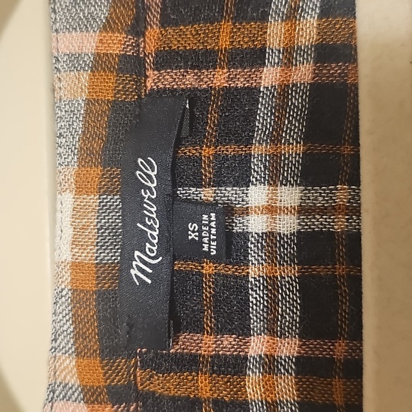 Madewell Plaid Gauze Double Tie Wrap Top Size XS - Picture 7 of 13